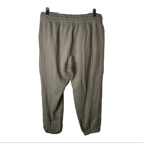 EVERLANE Tan Drawstring Cotton Jogger Sweatpants Size Large - Picture 3 of 5